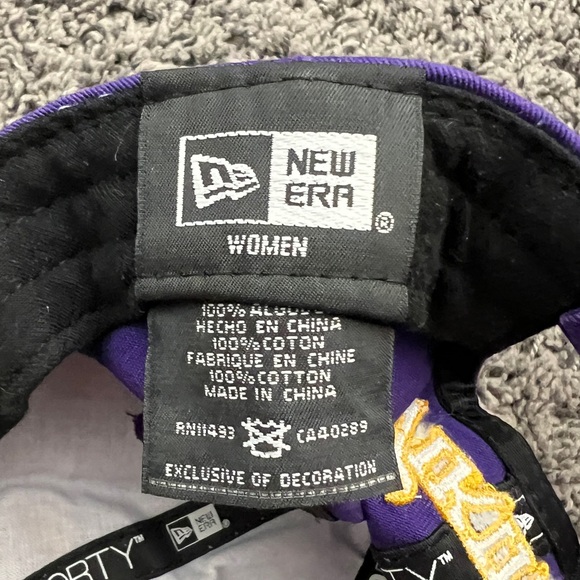 New Era 9Forty Hat Minnesota Vikings NFL Logo Women Adjustable Purple Hook Loop - Picture 5 of 8